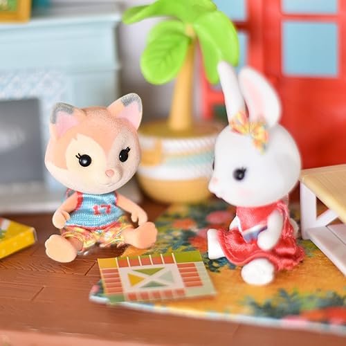 SUNNY HONEY BEE ACRES 28-PIECE COLORFUL FARMHOUSE DOLL FURNITURE SET COZY LIVING ROOM DéCOR TOY