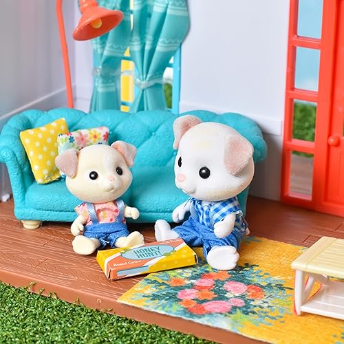 SUNNY HONEY BEE ACRES 28-PIECE COLORFUL FARMHOUSE DOLL FURNITURE SET COZY LIVING ROOM DéCOR TOY