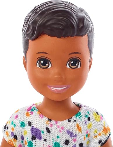 MATTEL BARBIE SKIPPER BABYSITTERS INC SMALL DOLL PLAYSET WITH TODDLER BOY, TABLE, CHAIRS FOOD TOYS