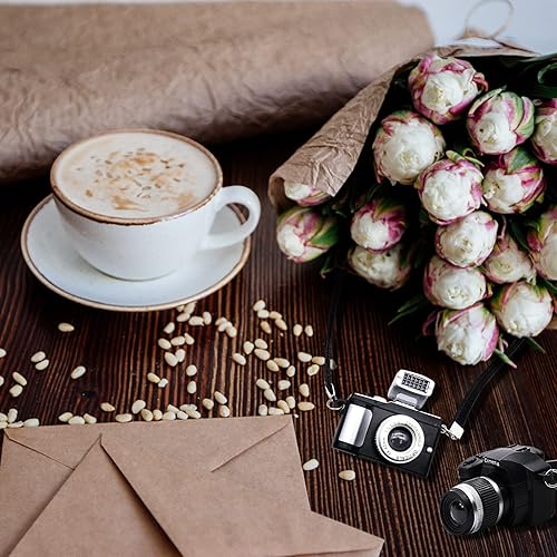 INHEMING 2PCS 1 4 SCALE MINI SLR CAMERA FOR DOLLS WITH FLASH SHUTTER SOUND - VINTAGE DOLLHOUSE DECOR