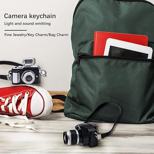 INHEMING 2PCS 1 4 SCALE MINI SLR CAMERA FOR DOLLS WITH FLASH SHUTTER SOUND - VINTAGE DOLLHOUSE DECOR
