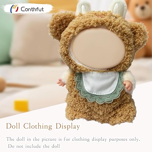 DOLL CLOTHES SET FOR LABUBU CUTE KHAKI OUTFIT ACCESSORIES FOR DOLLS NO DOLL