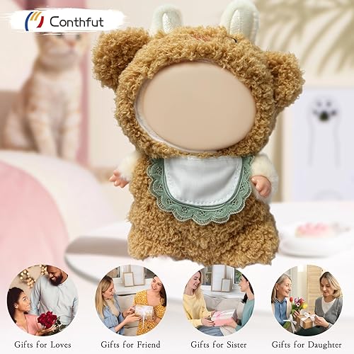 DOLL CLOTHES SET FOR LABUBU CUTE KHAKI OUTFIT ACCESSORIES FOR DOLLS NO DOLL