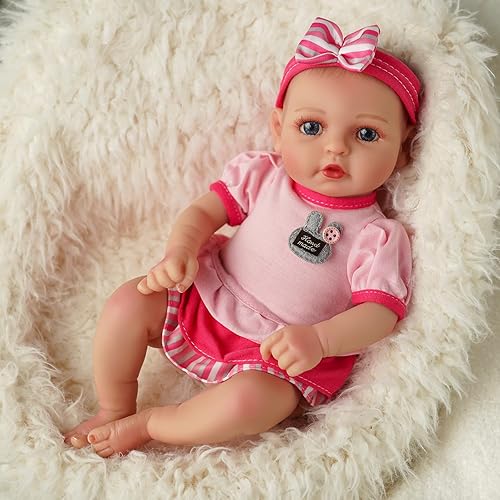 BABESIDE 6-PIECE BABY DOLL CLOTHES SET FOR 8-12 INCH DOLLS ROMPER SKIRT OUTFIT GIFT