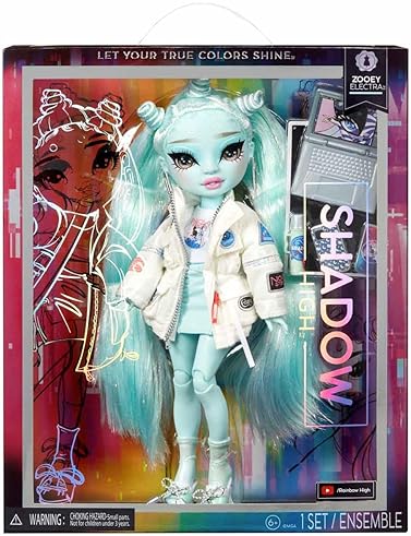 MGA ENTERTAINMENT RAINBOW HIGH SHADOW HIGH ZOOEY ELECTRA LIGHT GREEN DOLL WITH 10 ACCESSORIES GIFT FOR KIDS 4-12