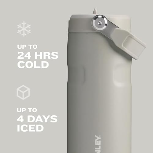 STANLEY ICEFLOW FLIP STRAW 24OZ INSULATED STAINLESS STEEL WATER BOTTLE, LEAK-PROOF, BPA-FREE
