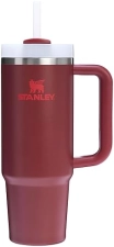 STANLEY QUENCHER 30OZ INSULATED TUMBLER WITH HANDLE, STRAW FLOWSTATE LID BPA-FREE CRANBERRY