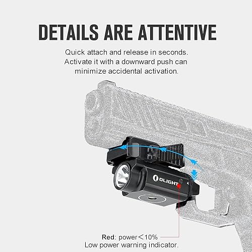 OLIGHT PL-MINI 2 VALKYRIE 600 LUMEN USB RECHARGEABLE COMPACT TACTICAL WEAPON LIGHT WITH RAIL