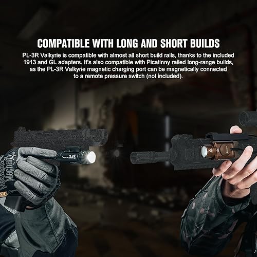 OLIGHT PL-3R VALKYRIE 1500 LUMENS RECHARGEABLE TACTICAL LED WEAPON LIGHT FOR 1913 PICATINNY RAILS