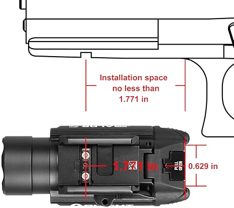 OLIGHT BALDR PRO 1350 LUMEN TACTICAL WEAPON LIGHT GREEN WHITE LED 260M BEAM, 1913 GL RAIL