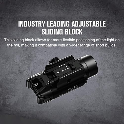 OLIGHT PL-3S VALKYRIE 1000 LUMEN COMPACT TACTICAL WEAPON LIGHT FOR 1913 PICATINNY RAILS - BLACK