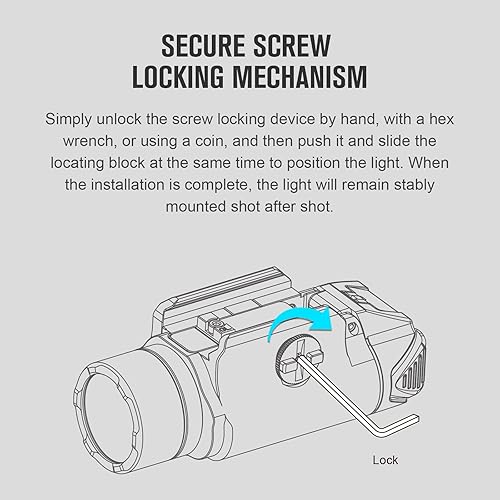 OLIGHT PL-3S VALKYRIE 1000 LUMEN COMPACT TACTICAL WEAPON LIGHT FOR 1913 PICATINNY RAILS - BLACK