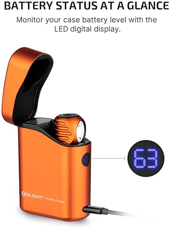 OLIGHT PERUN 3 MINI HEADLAMP 1250 LUMENS RECHARGEABLE FLASHLIGHT W TYPE-C CHARGING BOX, RED LIGHT -