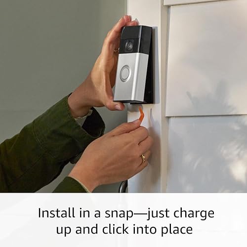 RING BATTERY DOORBELL 2-PACK SATIN NICKEL HD VIDEO, TWO-WAY TALK, MOTION ALERTS, LIVE VIEW