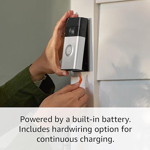 RING BATTERY DOORBELL 2-PACK SATIN NICKEL HD VIDEO, TWO-WAY TALK, MOTION ALERTS, LIVE VIEW