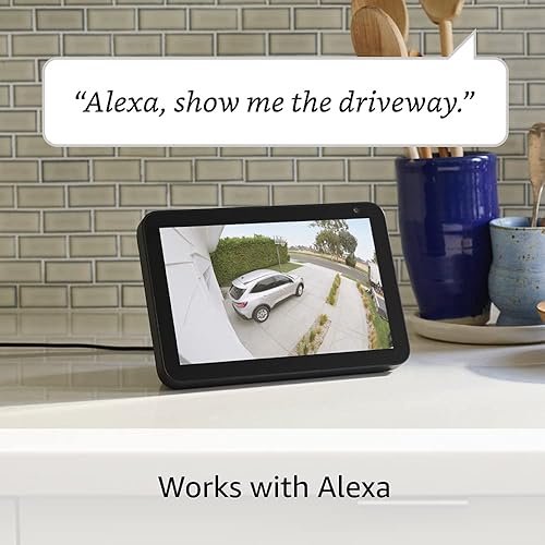 RING FLOODLIGHT CAM WIRED PLUS WHITE 1080P HD OUTDOOR SECURITY CAMERA WITH MOTION-ACTIVATED FLOODLIG