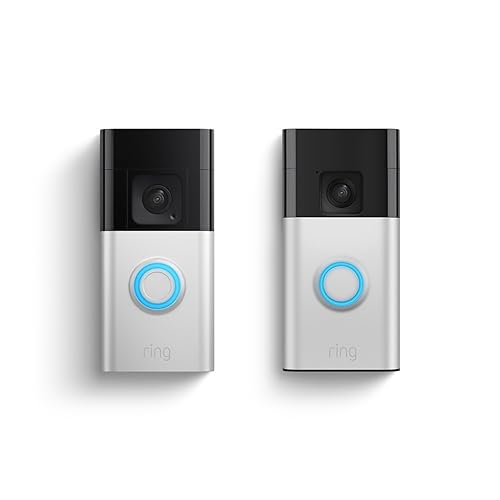 RING BATTERY DOORBELL PLUS WITH SATIN NICKEL FINISH WIRELESS VIDEO DOORBELL KIT