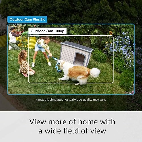 RING OUTDOOR CAM PLUS PLUG-IN 2K WIDE-ANGLE VIDEO, FULL-COLOR NIGHT VISION, BLACK
