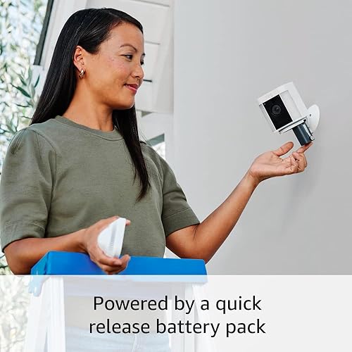 RING SPOTLIGHT CAM PLUS BATTERY NEW RING INDOOR CAM - WHITE SECURITY CAMERA BUNDLE