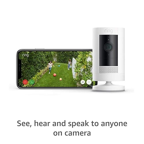 RING STICK UP CAM OUTDOOR 4-PACK WEATHER-RESISTANT, COLOR NIGHT VISION, TWO-WAY TALK, ALEXA