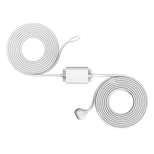 RING INDOOR OUTDOOR MICRO USB POWER ADAPTER FOR STICK UP CAM WIRED ELITE - WHITE