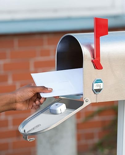 RING MAILBOX SENSOR WITH UP TO 3 YEARS BATTERY LIFE DURABLE WHITE WIRELESS ALERT DEVICE