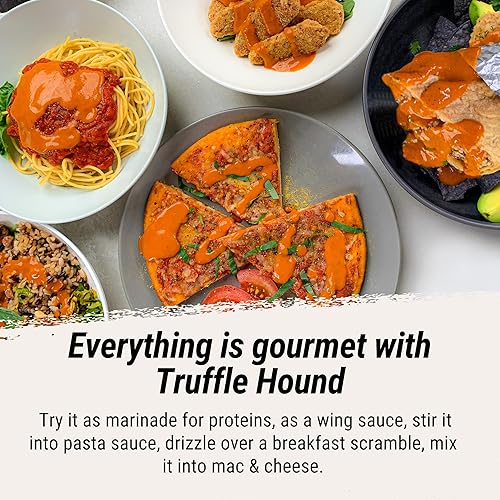 SEED RANCH TRUFFLE HOUND HOT SAUCE MEDIUM HEAT SPICY TRUFFLE SAUCE WITH GHOST PEPPER GARLIC