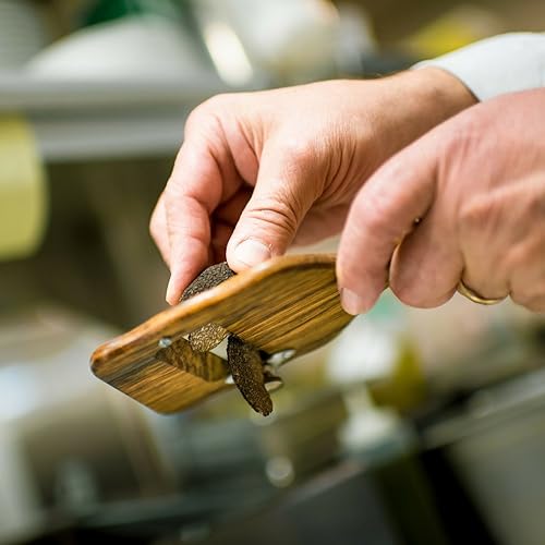 URBANI WOODEN TRUFFLE SLICER - ADJUSTABLE HANDHELD SHAVER FOR CHEESE, MUSHROOMS MORE