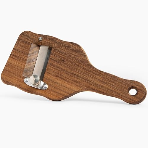URBANI WOODEN TRUFFLE SLICER - ADJUSTABLE HANDHELD SHAVER FOR CHEESE, MUSHROOMS MORE
