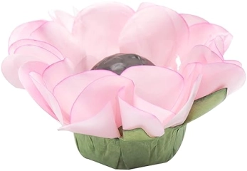 TRUFFILIO PINK HANDMADE PAPER TRUFFLE CUPS - CANDY LINERS, WRAPPERS, FOMINHAS - PACK OF 20