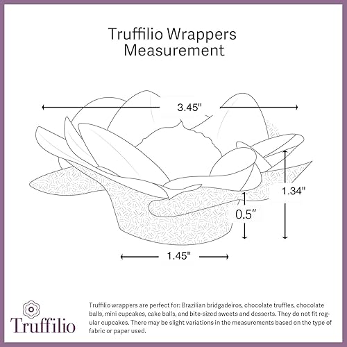 TRUFFILIO PINK HANDMADE PAPER TRUFFLE CUPS - CANDY LINERS, WRAPPERS, FOMINHAS - PACK OF 20