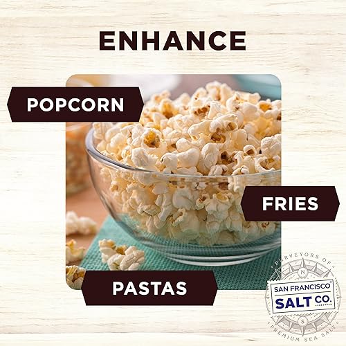 SAN FRANCISCO SALT COMPANY 5 OZ RESEALABLE POUCH AUTHENTIC ITALIAN BLACK TRUFFLE SALT