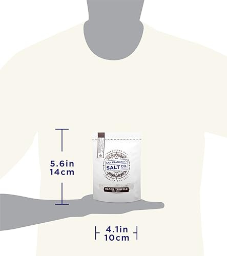 SAN FRANCISCO SALT COMPANY 5 OZ RESEALABLE POUCH AUTHENTIC ITALIAN BLACK TRUFFLE SALT