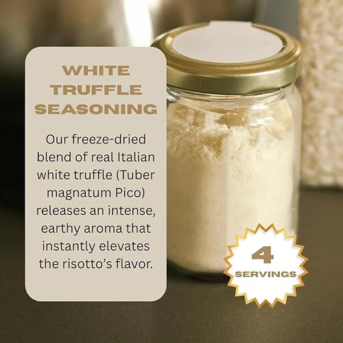 TRFL WHITE TRUFFLE RISOTTO KIT WITH CARNAROLI RICE ITALIAN SEASONING, 4 SERVINGS, 310G