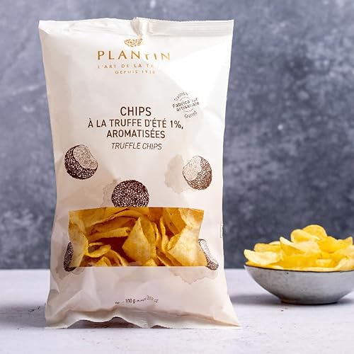 PLANTIN SUMMER TRUFFLE KETTLE COOKED POTATO CHIPS TUBER AESTIVUM FLAVOR, IMPORTED FRANCE, 100G