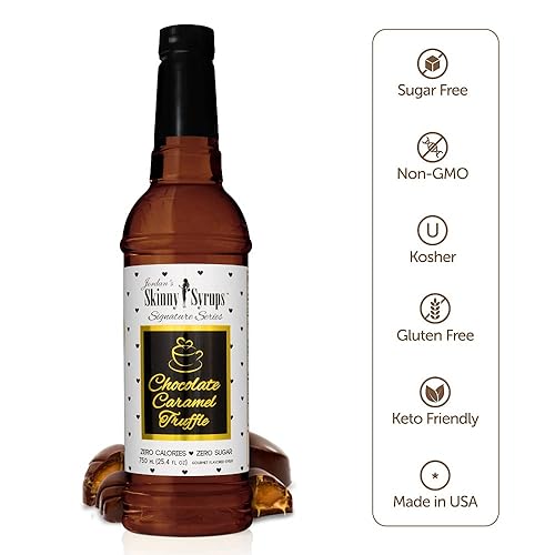 JORDANS SKINNY SYRUPS SUGAR-FREE CHOCOLATE CARAMEL TRUFFLE FLAVOR LOW-CALORIE SWEETENER
