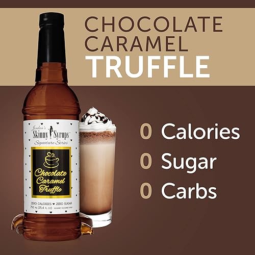 JORDANS SKINNY SYRUPS SUGAR-FREE CHOCOLATE CARAMEL TRUFFLE FLAVOR LOW-CALORIE SWEETENER