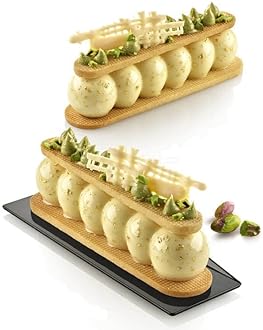 SILIKOMART TRUFFLE ECLAIR 75 SILICONE MOULD WITH COOKIE CUTTER FOR BAKING AND PASTRY