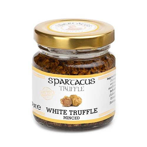SPARTACUS CHOPPED WHITE TRUFFLE IN EXTRA VIRGIN OLIVE OIL GOURMET SEASONING 1.41 OZ
