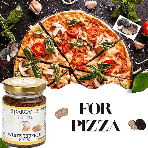 SPARTACUS CHOPPED WHITE TRUFFLE IN EXTRA VIRGIN OLIVE OIL GOURMET SEASONING 1.41 OZ