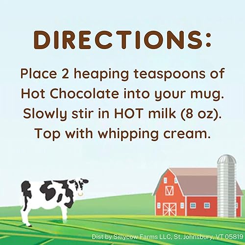SILLYCOW FARMS HOT CHOCOLATE VARIETY PACK 3 GLUTEN-FREE, DAIRY-FREE FLAVORS IN REUSABLE GLASS