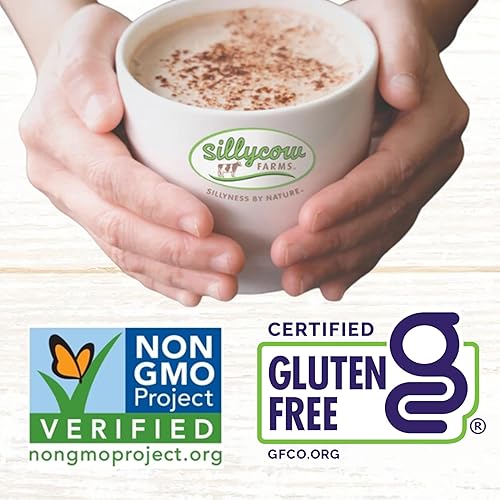 SILLYCOW FARMS HOT CHOCOLATE VARIETY PACK 3 GLUTEN-FREE, DAIRY-FREE FLAVORS IN REUSABLE GLASS