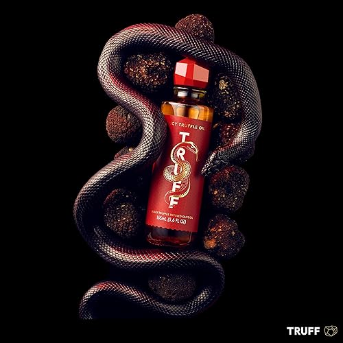 TRUFF SPICY BLACK TRUFFLE OIL GOURMET BLACK TRUFFLE OLIVE OIL, NON-GMO, GLUTEN-FREE 5.6OZ