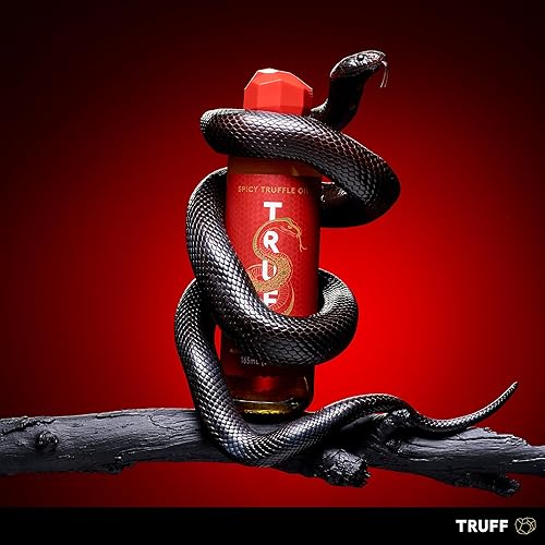 TRUFF SPICY BLACK TRUFFLE OIL GOURMET BLACK TRUFFLE OLIVE OIL, NON-GMO, GLUTEN-FREE 5.6OZ