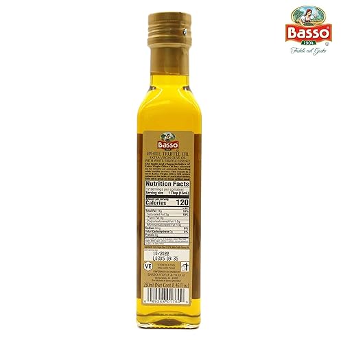 BASSO 1904 BLACK WHITE TRUFFLE OIL SET 2X250ML ITALIAN EXTRA VIRGIN OLIVE OIL FOR PASTA PIZZA