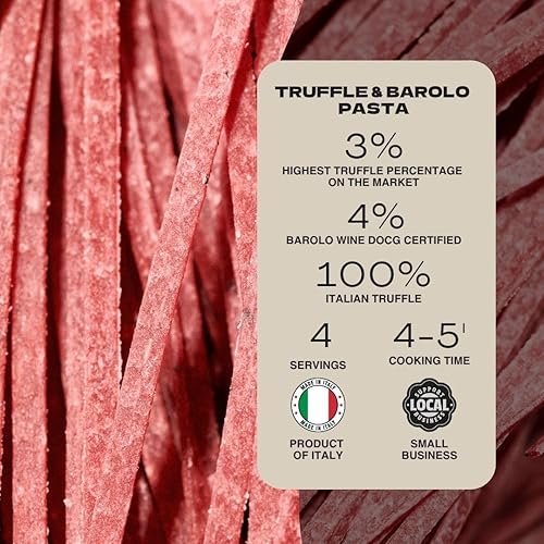 TRFL TRUFFLE BAROLO TAGLIOLINI PASTA ITALIAN EGG NOODLES WITH 3 TRUFFLE 4 BAROLO, 250G