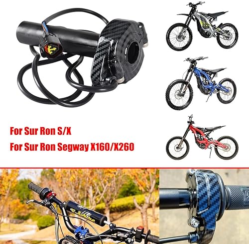JXMOTOMG SURRON CARBON FIBER THROTTLE GRIP KIT WITH CABLE FOR SUR-RON ELECTRIC DIRT BIKES X X160 X260