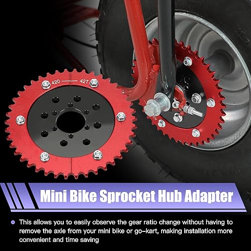 CILOYU 420 42 TOOTH MINI BIKE SPLIT SPROCKET HUB ADAPTER COMPATIBLE WITH COLEMAN CT200U BT200X