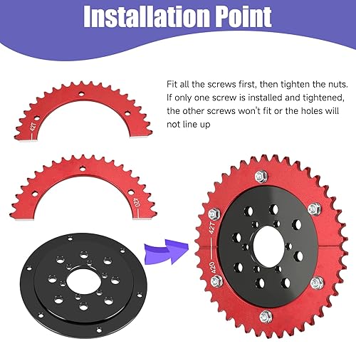 CILOYU 420 42 TOOTH MINI BIKE SPLIT SPROCKET HUB ADAPTER COMPATIBLE WITH COLEMAN CT200U BT200X