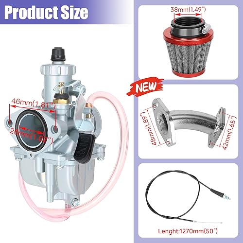 CILOYU VM22 26MM CARBURETOR INTAKE MANIFOLD FOR PREDATOR 212CC 6.5HP ENGINE CT200U BT200X PARTS